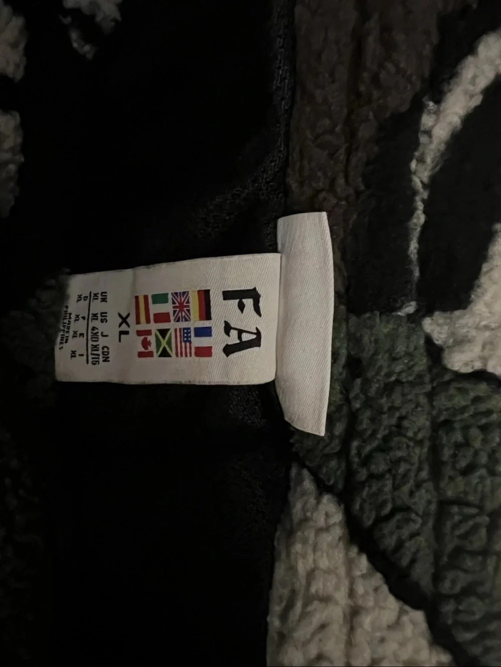 FA X Adidas Jason Dill Eye/Camouflage , Orange Zip & Sherpa Joggers Size XLarge